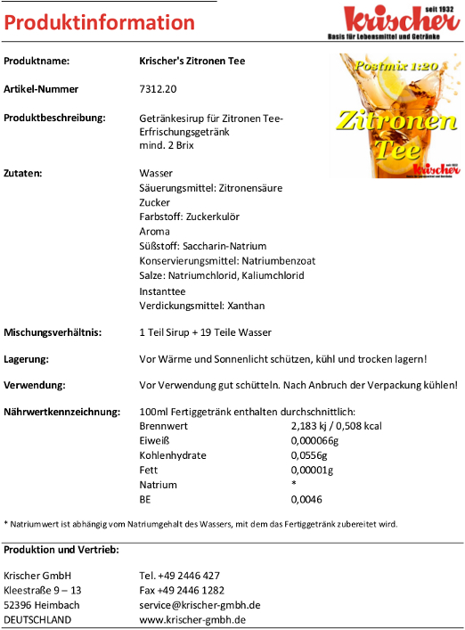 Zitronen-Tee 7312.20